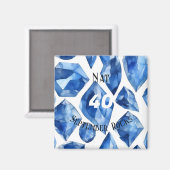 Aimant Sapphire Thème Septembre Anniversaire (Recto/Verso)