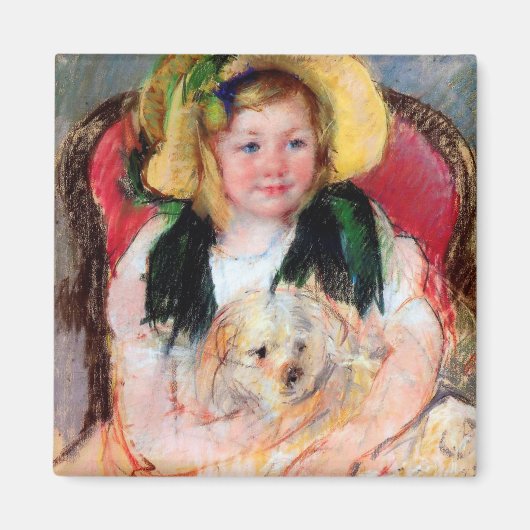 Aimant Sara avec son chien, Cassatt (Devant)