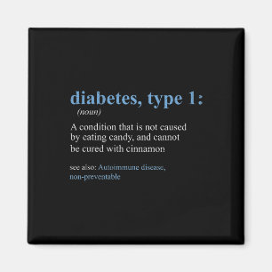 Aimant Sarcasme amusant T1D Diabète Définition Sensibilis