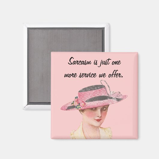Aimant Sarcasme vintage (Recto/Verso)