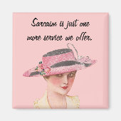 Aimant Sarcasme vintage (Devant)