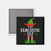 Aimant Sarcastic Elf Funny Matching Family Group Christma (Recto/Verso)