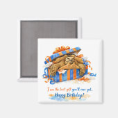 Aimant Sarcastic Happy Birthday Sulcata tortoise gift (Recto/Verso)