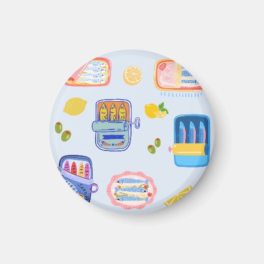 Aimant Sardines et citrons (Devant)