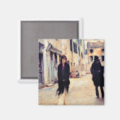 Aimant Sargent - Rue à Venise, beaux-arts (Recto/Verso)