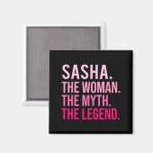 Aimant Sasha The Woman The Myth The Legend Funny Valentin (Recto/Verso)