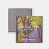 Aimant Saskatoon Automne Walk—Réfrigérateur (Recto/Verso)