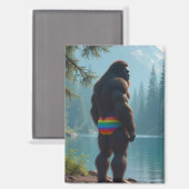 Aimant Sasquatch en fleurs (Recto/Verso)
