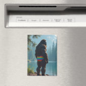 Aimant Sasquatch en fleurs (In Situ (Lave-vaisselle))