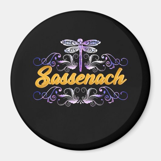 Aimant Sassenach Outlander Blue Dragonfly (Devant)