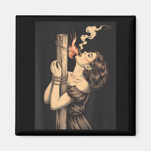 Aimant Satan Devil Hell sorcière avec Flames Cigarette Oc (Devant)