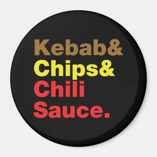 Aimant Sauce Kebab & Chips & Chili. (Devant)