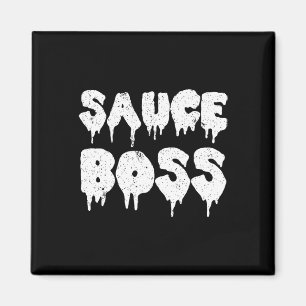 Aimant Sauce Patron Chef BBQ Cuisine Humoristique