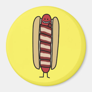 Aimant Saucisse de hot dog enveloppée par lard de hot-dog