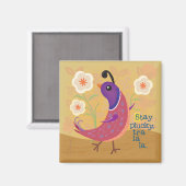 Aimant Sauter Quail avec l'aimant Fleurs (Recto/Verso)