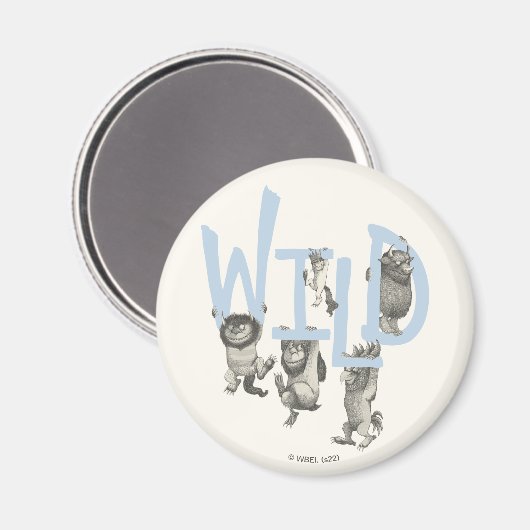 Aimant SAUVAGE | Wild Things et Max - Bleu (Recto/Verso)