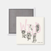 Aimant SAUVAGE | Wild Things et Max - Rose (Recto/Verso)