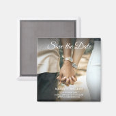 Aimant Sauvegarder la date Moderne Élégant Classique Phot (Recto/Verso)