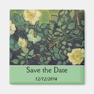 Aimant Sauvegarder la date, Van Gogh Wild Roses.