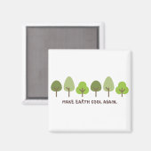 Aimant Sauvegarder la planète Imprimer Rendre la terre co (Recto/Verso)