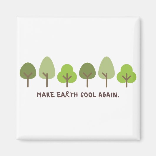 Aimant Sauvegarder la planète Imprimer Rendre la terre co (Devant)