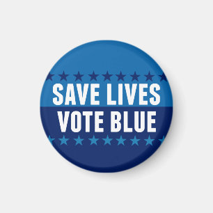 Aimant Sauver des vies, votez bleu Élection 2026