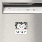 Aimant sauver la date amour colombes inséparables damask  (In Situ (Lave-vaisselle))