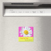 Aimant sauver la date, fleur de marguerite (In Situ (Lave-vaisselle))
