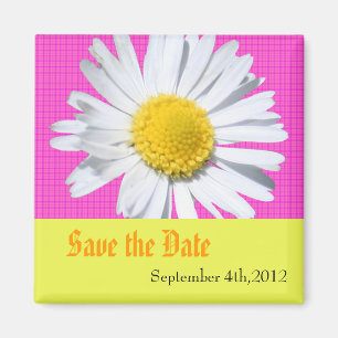 Aimant sauver la date, fleur de marguerite