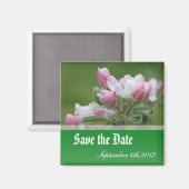 Aimant sauver la date, fleurs de pommier (Recto/Verso)