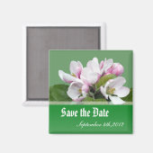 Aimant sauver la date, fleurs de pommier (Recto/Verso)