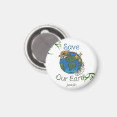 Aimant sauver notre terre, jour des terres, aimer la terr (Recto/Verso)