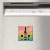 Aimant Sauvez de l'eau Boire du vin Bouteille noire Deux (In Situ (Lave-vaisselle))