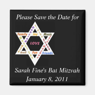 Aimant Sauvez la barre ou le bat mitzvah de date