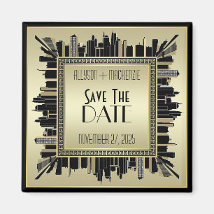 Aimant Sauvez la Coupe d'Or de Champagne Art Déco