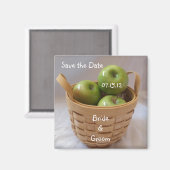 Aimant Sauvez la date des pommes vertes (Recto/Verso)