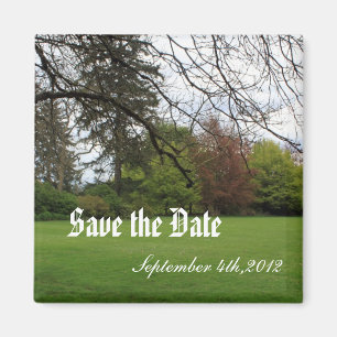 Aimant Sauvez la date, le printemps, le jardin d'été.