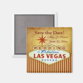 Aimant Sauvez la date pour Fabulous Las Vegas (Recto/Verso)