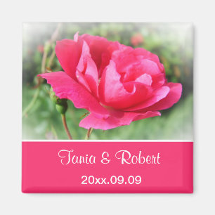 Aimant sauvez la date, roses sauvages fleurs.