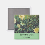 Aimant Sauvez la date, Van Gogh Wild Roses. (Recto/Verso)