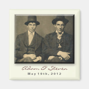 Aimant Sauvez l'aimant de date avec le portrait vintage