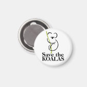 Aimant Sauvez l'aimant Koalas (Recto/Verso)