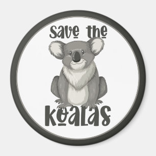 Aimant Sauvez l'aimant Koalas