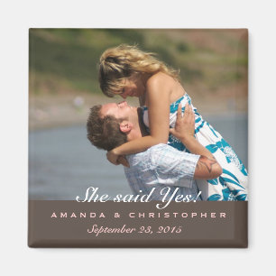 Aimant Sauvez le brun moderne de date et l'aimant rose