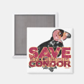 Aimant Sauvez le condor de Californie (Recto/Verso)