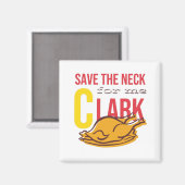 Aimant Sauvez le cou pour moi, Clark (Recto/Verso)