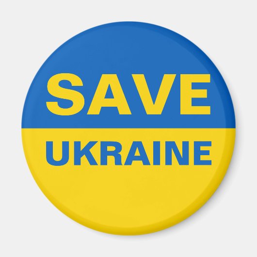 Aimant Sauvez le drapeau ukrainien (Devant)