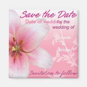 Aimant Sauvez le lis de rose de date