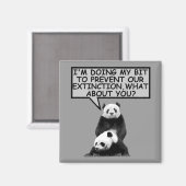 Aimant Sauvez le Panda (Recto/Verso)