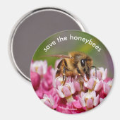 Aimant Sauvez les abeilles domestiques Pollinant Narrowle (Recto/Verso)
